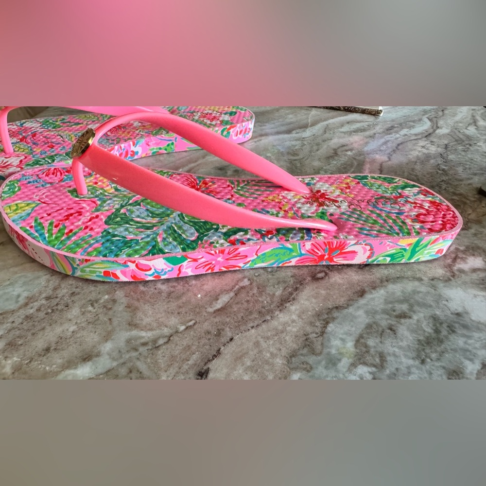Lilly Pulitzer Pool Flip-Flop Sz 8 - Picture 10 of 16